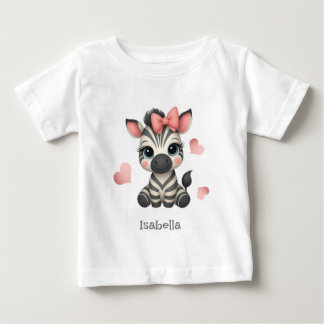 Camiseta Zebra de desenho animado adorável