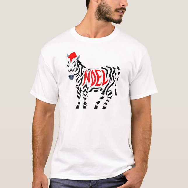 Camiseta Zebra de Noel do Natal (Frente)
