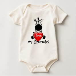 Camiseta Zebra design com "Eu amo meu tio"