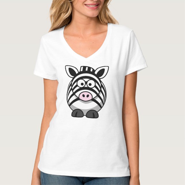 Camiseta Zebra dos desenhos animados (Frente)