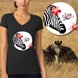 Camiseta Zebra Engraçada Flourada