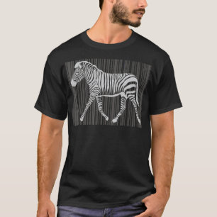 Camiseta Zebra Engraçado Código de Barras África Safari Zeb