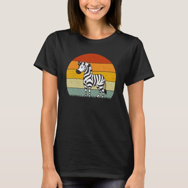 Camiseta Zebra  Estilo Retro Vintage (Frente)