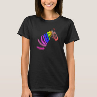 Camiseta Zebra Feathers LGBTQ Flag Pride Month Proud LGBTQ