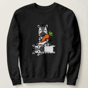 Camiseta Zebra Feliz e Fofo com Cenoura Desenho Animado Div