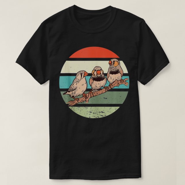 Camiseta Zebra Finches (Frente do Design)
