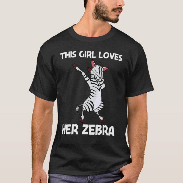 Camiseta Zebra For Girls Kids African Zoo Animal (Frente)