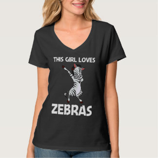 Camiseta Zebra For Girls Kids African Zoo Animal  1