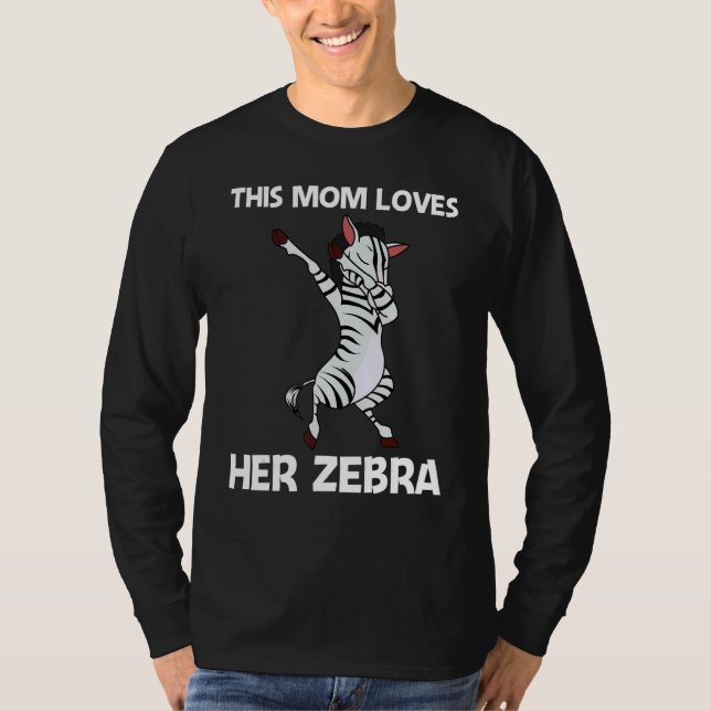 Camiseta Zebra For Mom Mother African Zoo Animal   (Frente)