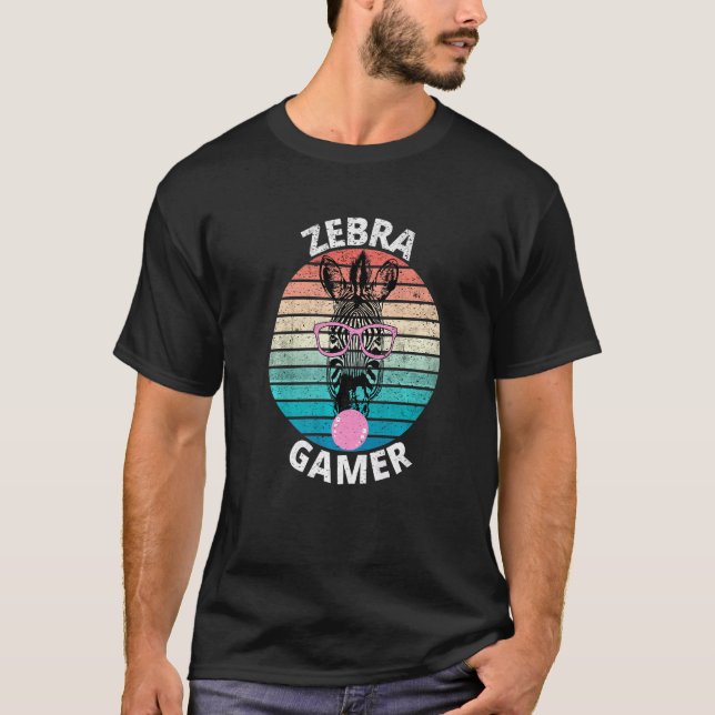 Camiseta Zebra Gamer Graphic For Gamer Kids Men & Women (Frente)