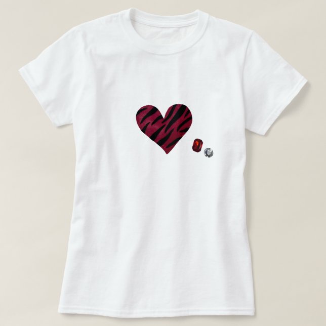 Camiseta Zebra-heart (Frente do Design)