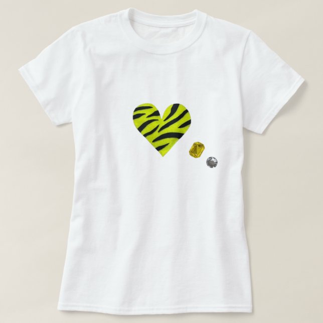 Camiseta Zebra-heart (Frente do Design)