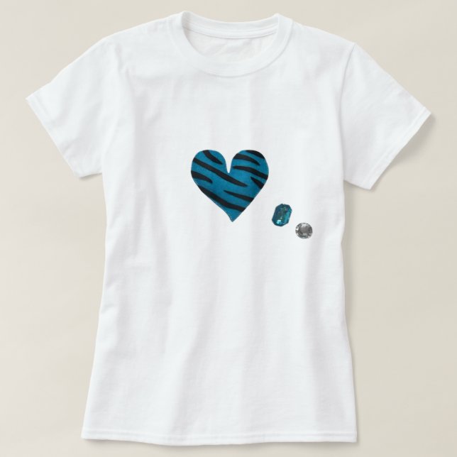 Camiseta Zebra-heart (Frente do Design)