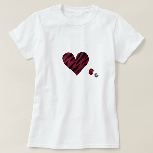 Camiseta Zebra-heart (Frente do Design)