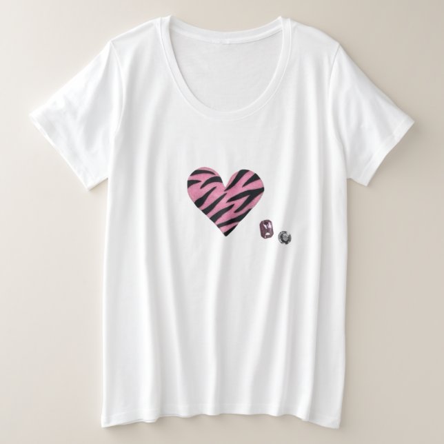 Camiseta Zebra-heart (Frente do Design)