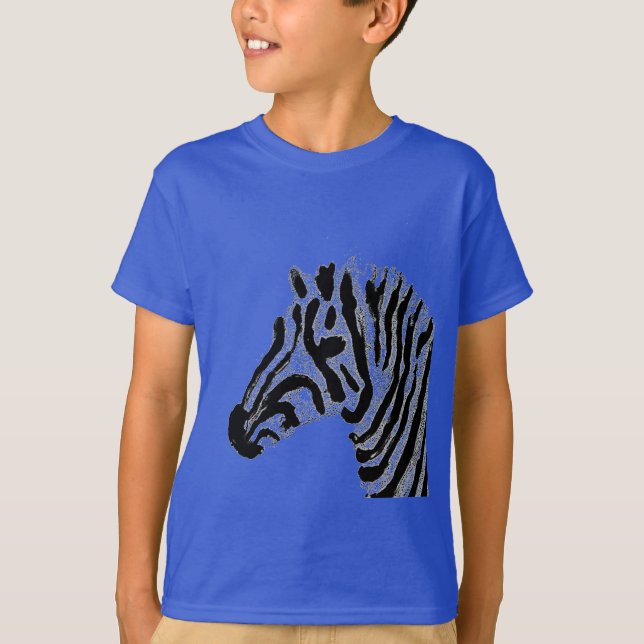 Camiseta Zebra - Impressão em preto e branco (Frente)