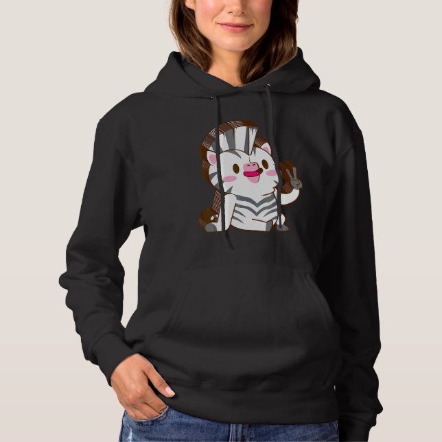Camiseta Zebra Multicamada Paz Relaxada Fofa Estética (Frente)