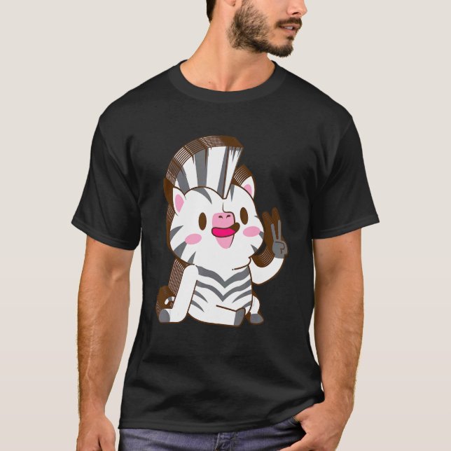 Camiseta Zebra Multilayer Peace Relaxe Aestética Cuta (Frente)