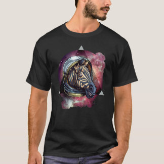 Camiseta Zebra No Espaço Para O Pai Da Mãe E Crianças