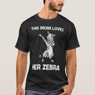 Camiseta Zebra Para Mãe Mãe Africana Zoológico Animal
