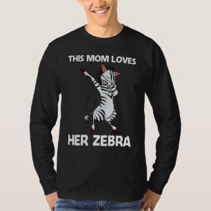 Camiseta Zebra Para Mãe Mãe Africana Zoológico Animal
