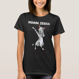 Camiseta Zebra Para Mulheres Mãe Animal Africano Zoológico 