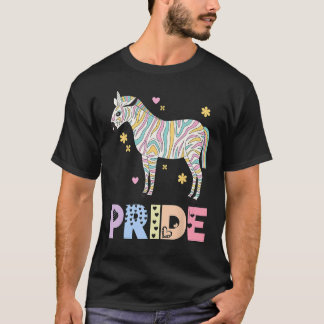 Camiseta Zebra Pride Rainbow Animal LGBTQIA Homens Mulheres