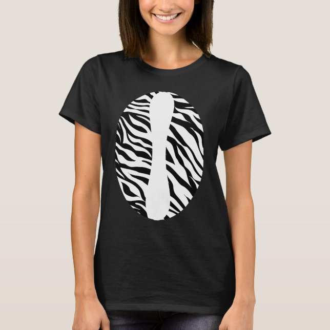 Camiseta Zebra Print Jungle Theme Party Zoo Animal Hallowee (Frente)