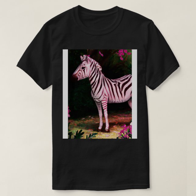 Camiseta Zebra Rosa 1 (Frente do Design)