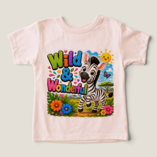 Camiseta Zebra Selvagem & Maravilhosa Desenho de Animal d