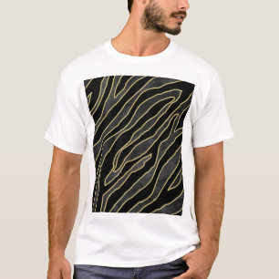 Camiseta Zebra Stripes: Abstrato Monocromo Sem Costura.
