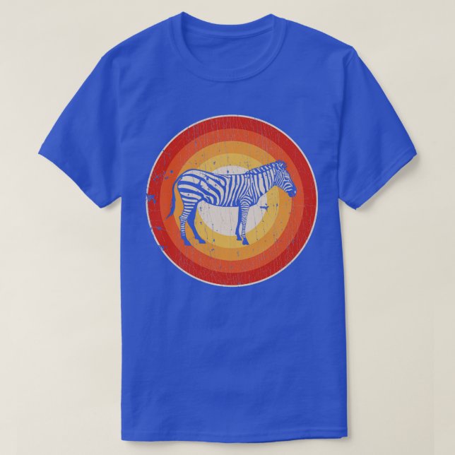 Camiseta Zebra Sunset Retro para Homens Meninas Crianças A (Frente do Design)