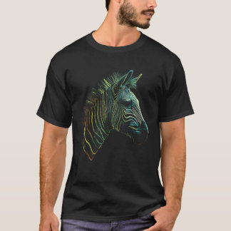 Camiseta Zebra Trabalho de arte Animal Motif Zebra 5