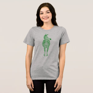 Camiseta Zebra Verde   Mostre suas tiras! Personalizável