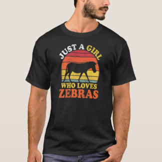 Camiseta Zebra Vintage Just A Girl Who Loves Zebras