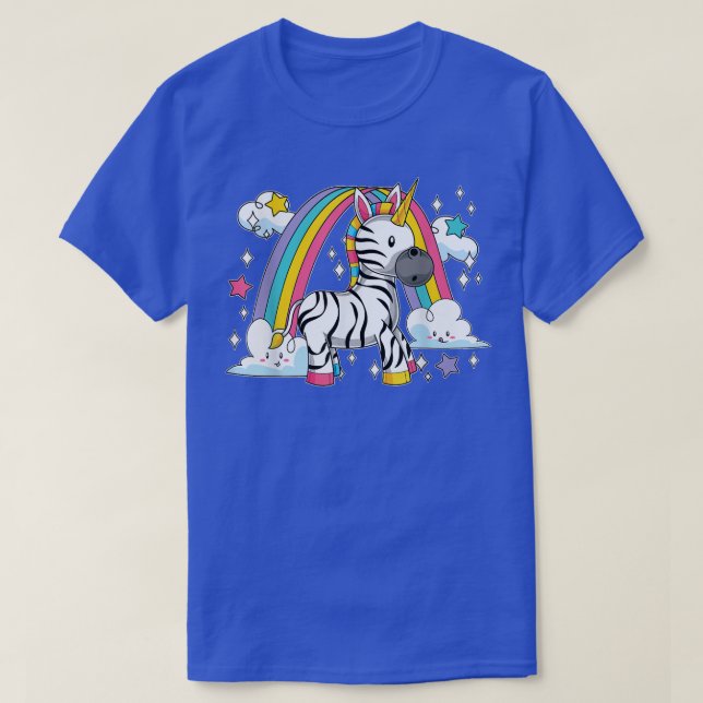 Camiseta Zebracorn Africa Zoo Animal Rainbow Fairytale Unic (Frente do Design)