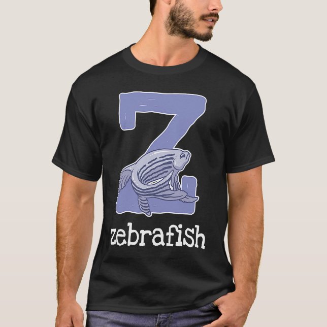 Camiseta Zebrafish Alphabet Letter Fish  Kids (Frente)