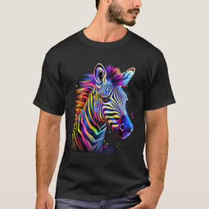Camiseta Zebras Coloridas Animais Selvagens Motif Zebra Spl