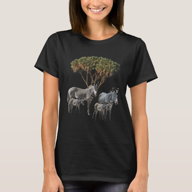 Camiseta Zebras  Doumpalm  Zebra na África (Frente)