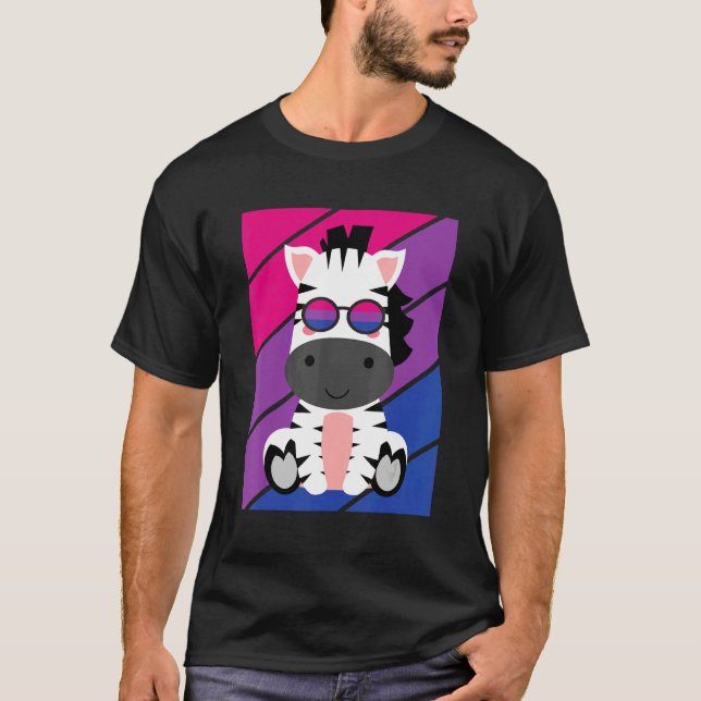 Camiseta Zebras Pride Bisexual Flag LGBTQ Proud Ally Pride  (Frente)