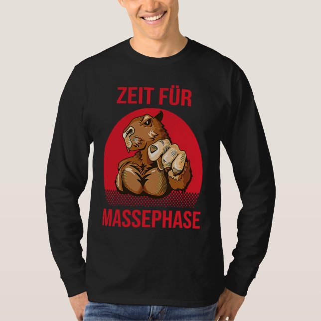 Camiseta Zeit Für Massephase Bodybuilding (Frente)