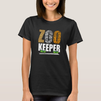 Camiseta Zelador do Zoológico Animais Africanos Zebra Giraf