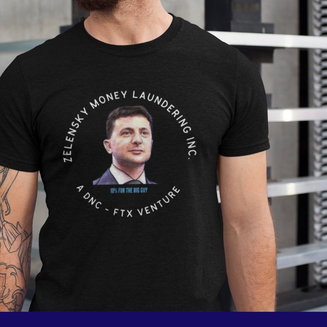 Camiseta Zelensky Corrupção Teerão, Ucrânia, Branqueamento  (Criador carregado)
