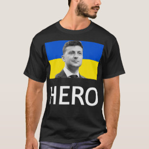 Camiseta Zelensky Hero, Bandeira Ucraniana, Presidente Volo