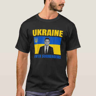 Camiseta Zelensky Presidente Nunca Rende A Ucrânia Fl