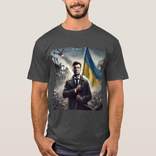 Camiseta Zelenskyy apoia camiseta-T de ucranianos