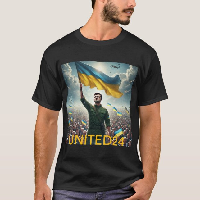 Camiseta Zelenskyy lidera pela paz global (Frente)