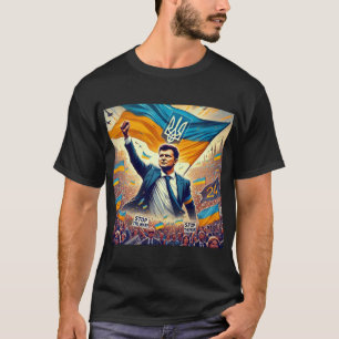 Camiseta Zelenskyy Ucrânia apoia homens
