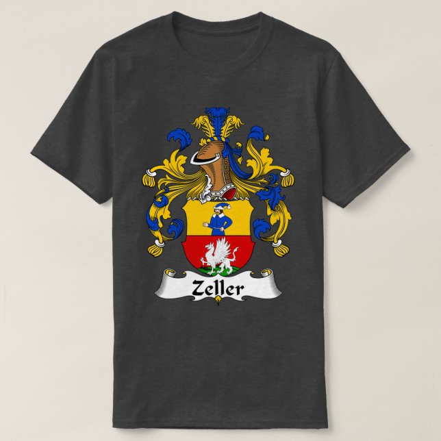 Camiseta Zeller Casaco da Guarda Familiar de Armas (Frente do Design)