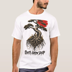 Camiseta Zen Bonsai Roots Quiet Mind